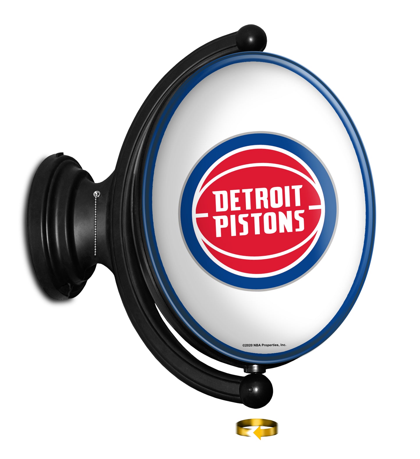 Detroit Pistons Oval Rotating Wall Sign