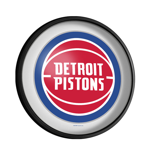 Detroit Pistons Slimline Round Lighted Wall Sign