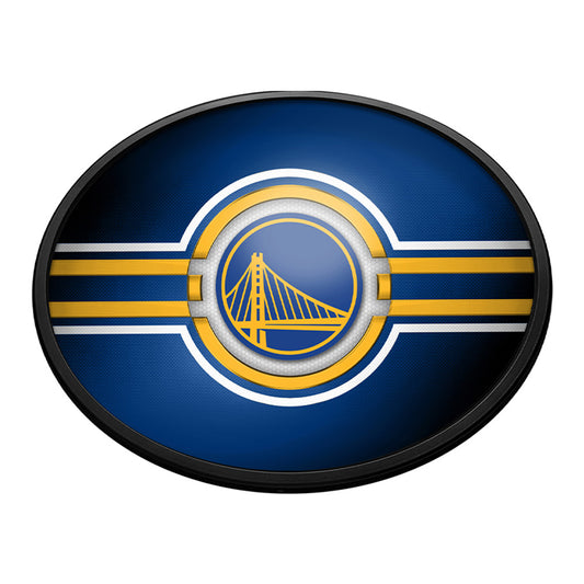 Golden State Warriors Slimline Oval Lighted Wall Sign