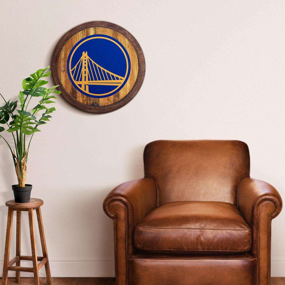 Golden State Warriors Barrel Top Sign Room View