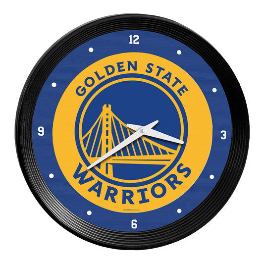 Golden State Warriors Ribbed Wall Clock