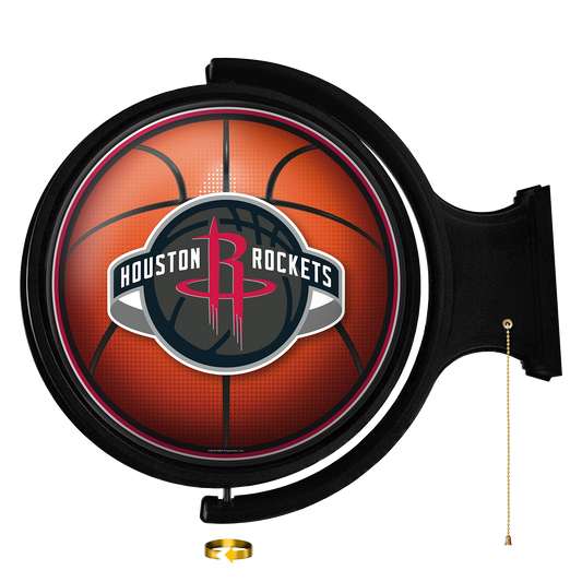 Houston Rockets Round Basketball Rotating Wall Sign