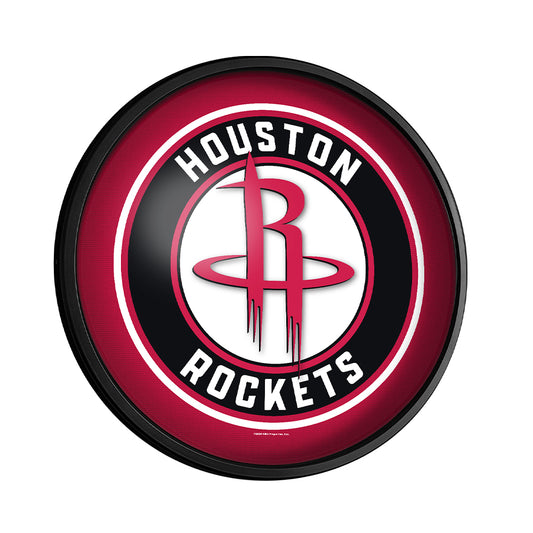Houston Rockets Slimline Round Lighted Wall Sign
