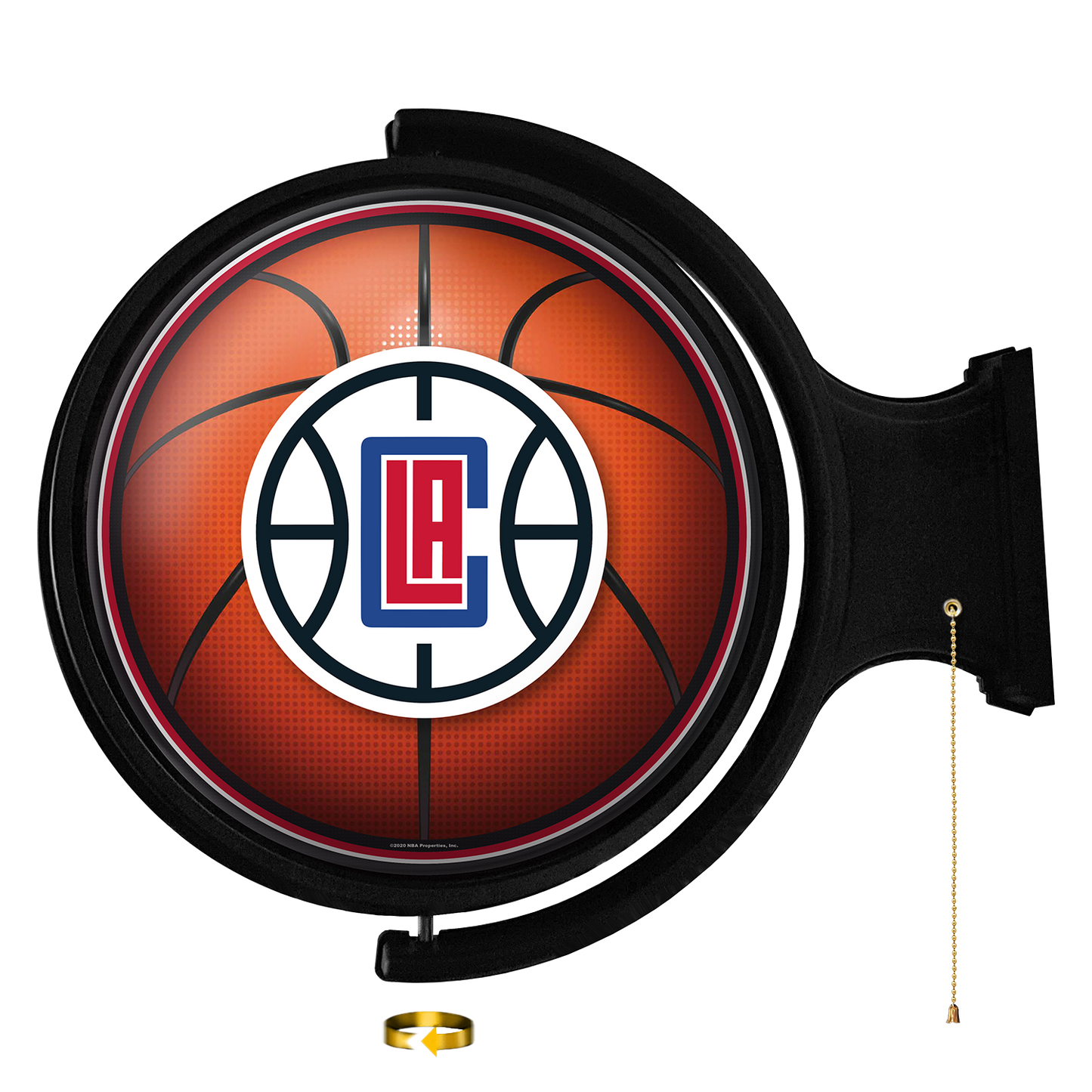 Los Angeles Clippers Round Basketball Rotating Wall Sign