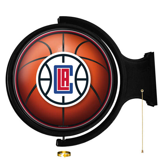 Los Angeles Clippers Round Basketball Rotating Wall Sign
