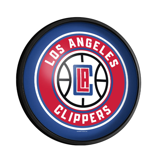 Los Angeles Clippers Slimline Round Lighted Wall Sign