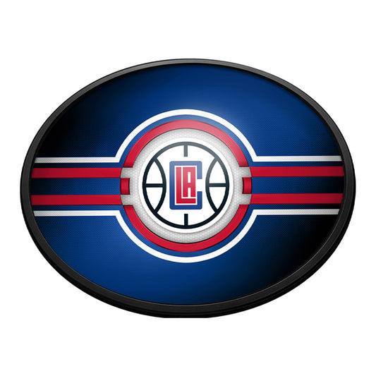 Los Angeles Clippers Slimline Oval Lighted Wall Sign