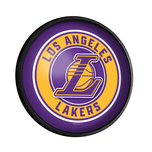 Los Angeles Lakers Slimline Round Lighted Wall Sign
