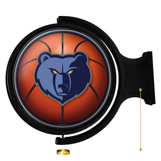 Memphis Grizzlies Round Basketball Rotating Wall Sign