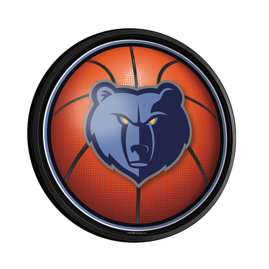 Memphis Grizzlies Basketball Slimline Round Lighted Wall Sign