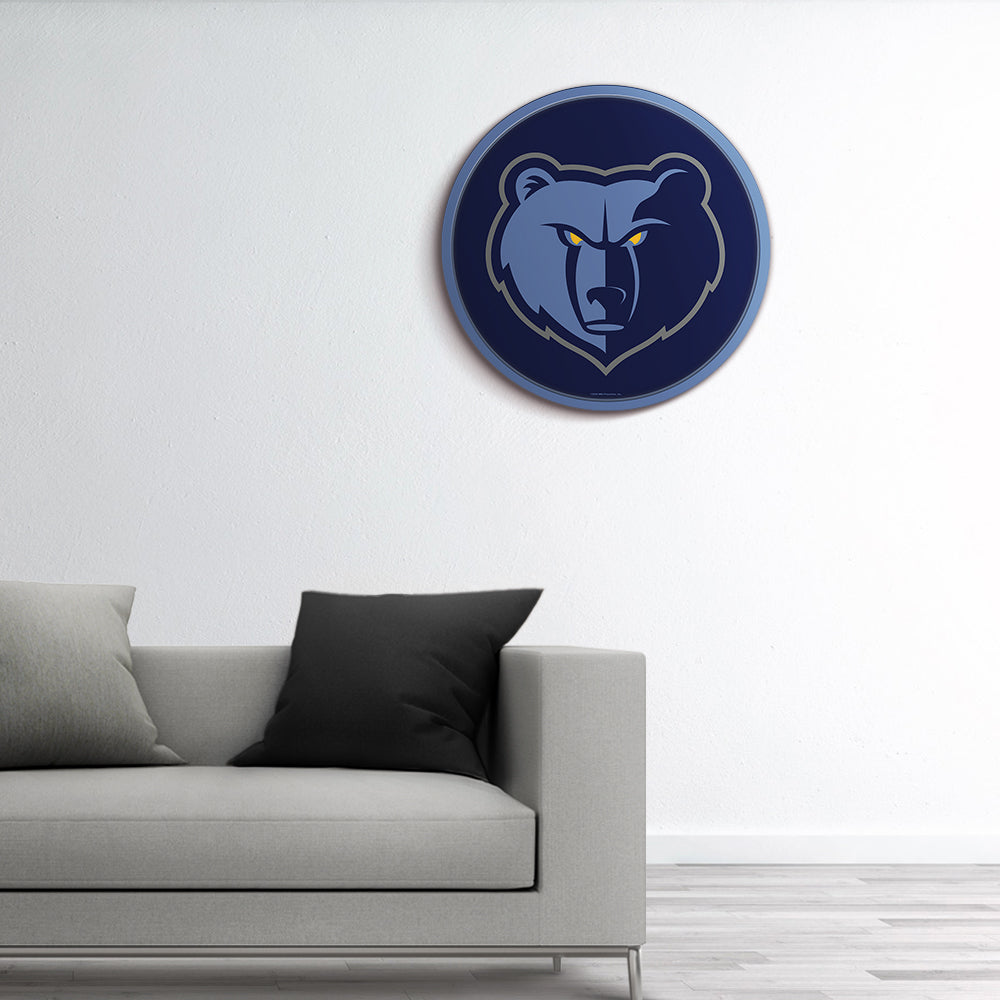 Memphis Grizzlies Modern Disc Wall Sign Room View