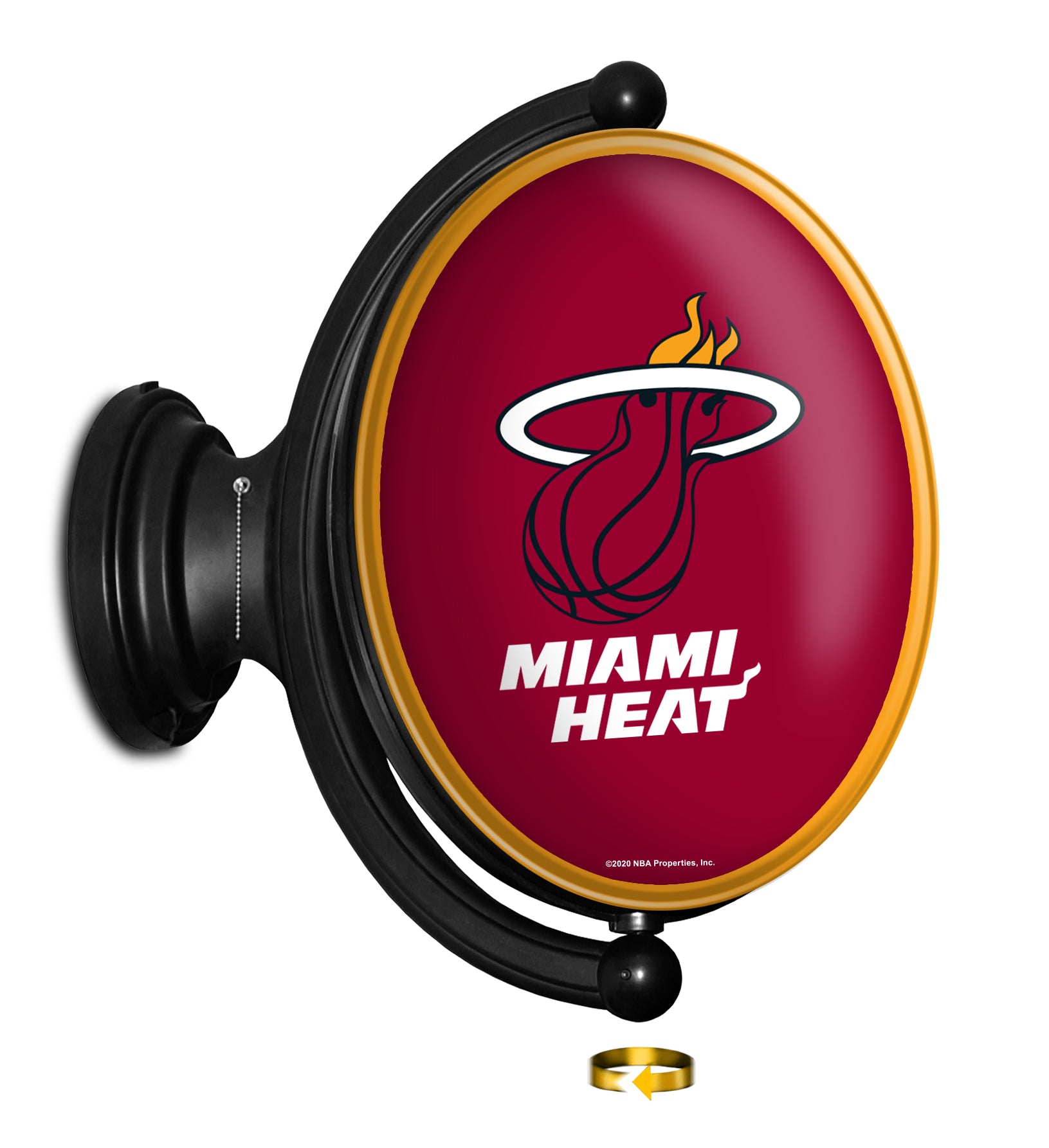 Miami Heat Oval Rotating Wall Sign