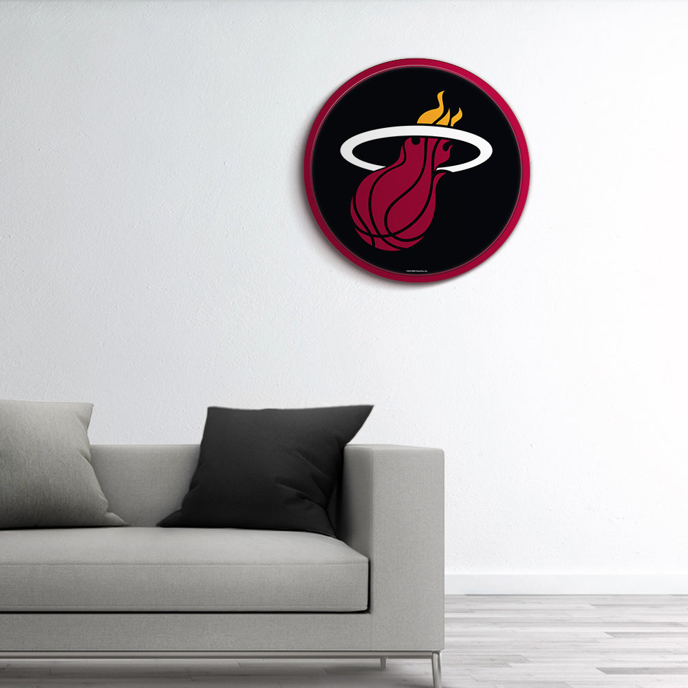 Miami Heat Modern Disc Wall Sign Room View