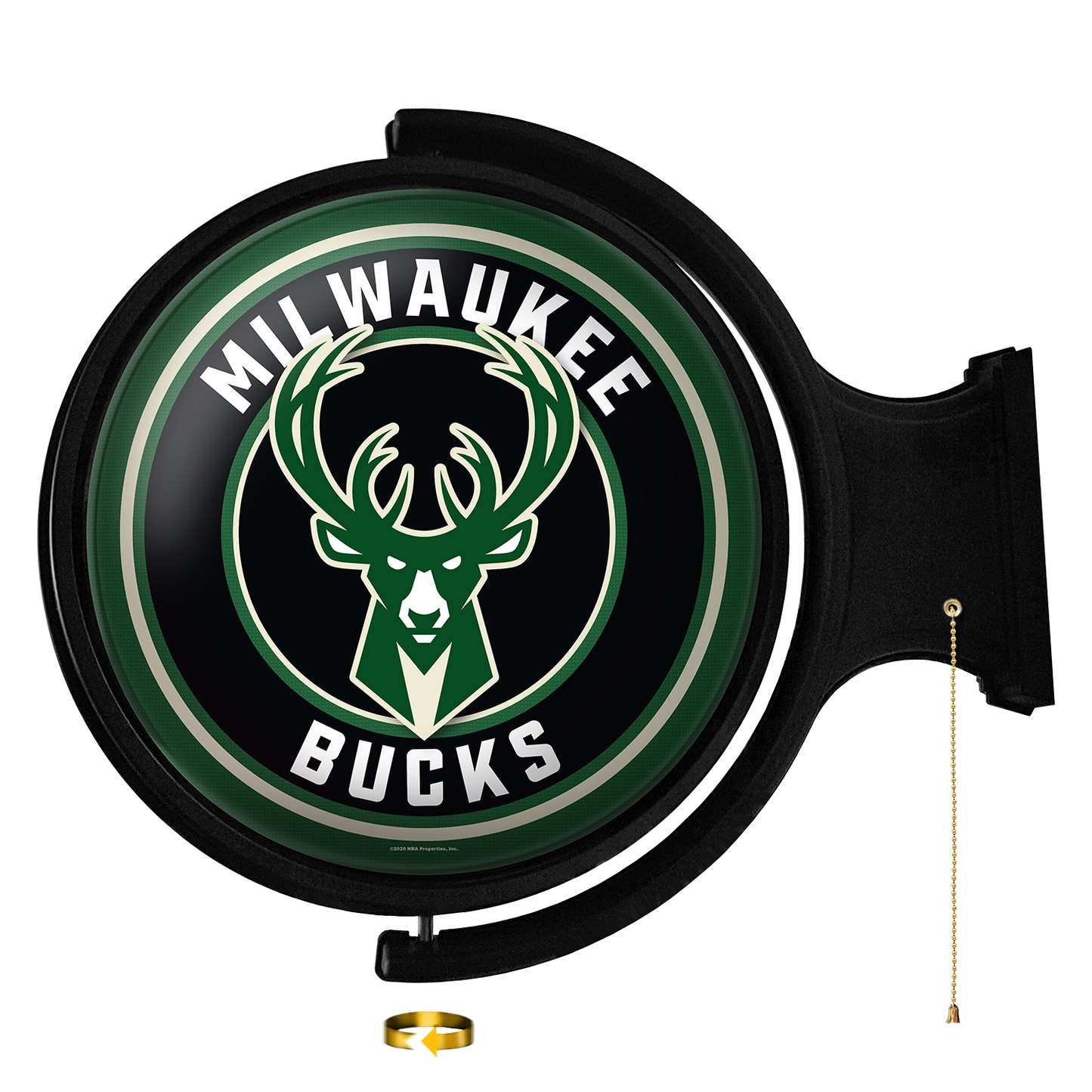 Milwaukee Bucks Round Rotating Wall Sign