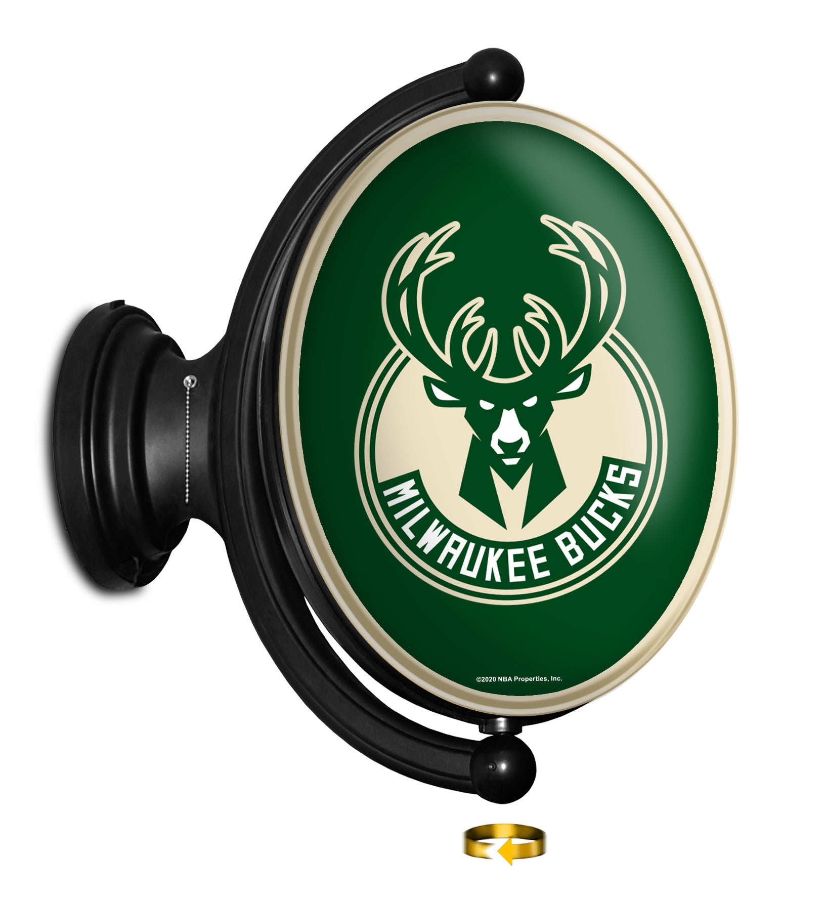 Milwaukee Bucks Oval Rotating Wall Sign