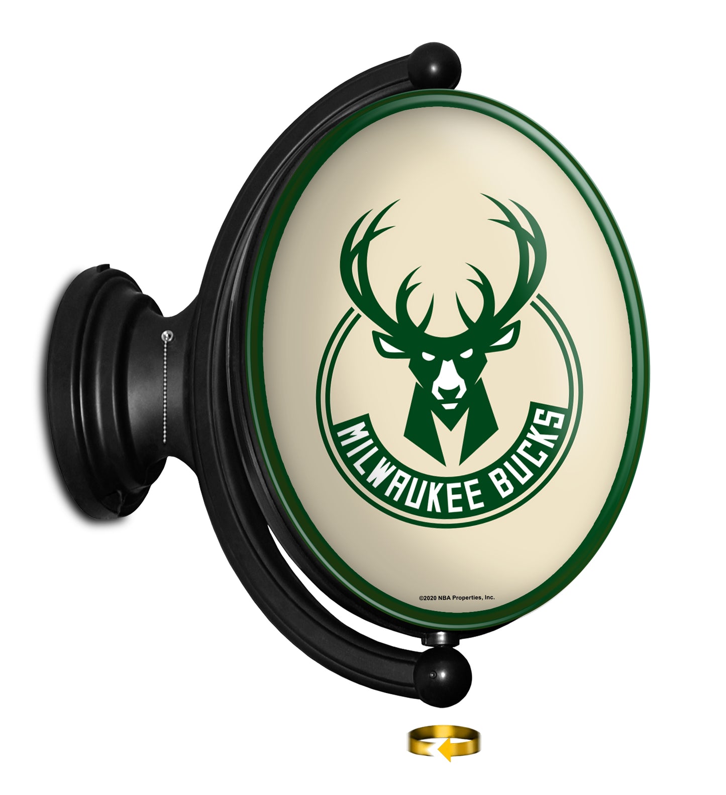 Milwaukee Bucks Oval Rotating Wall Sign