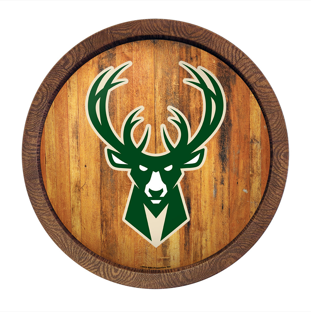 Milwaukee Bucks Barrel Top Sign