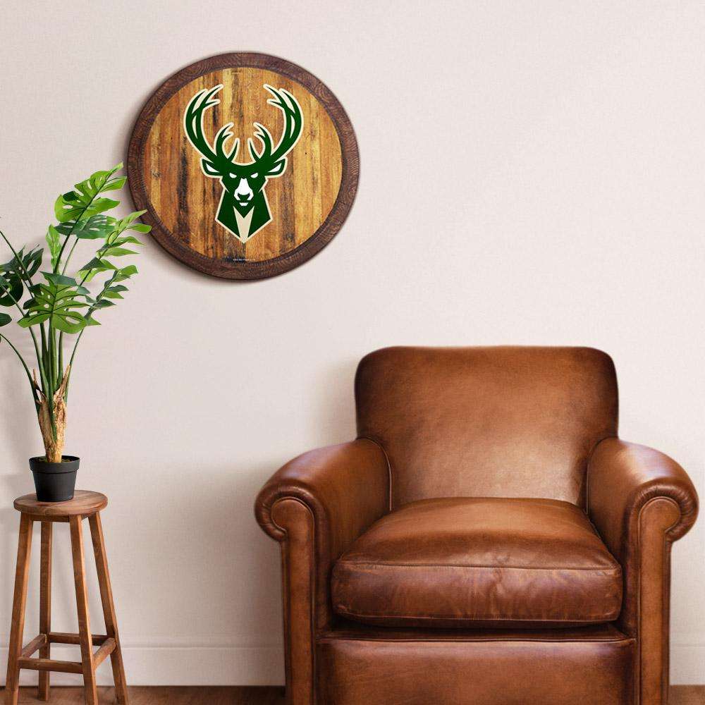 Milwaukee Bucks Barrel Top Sign Room View