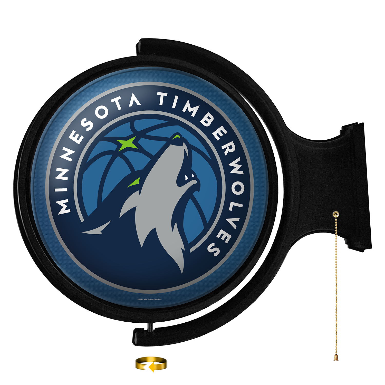 Buy NBA Minnesota Timberwolves Original Round Rotating Lighted Wall ...