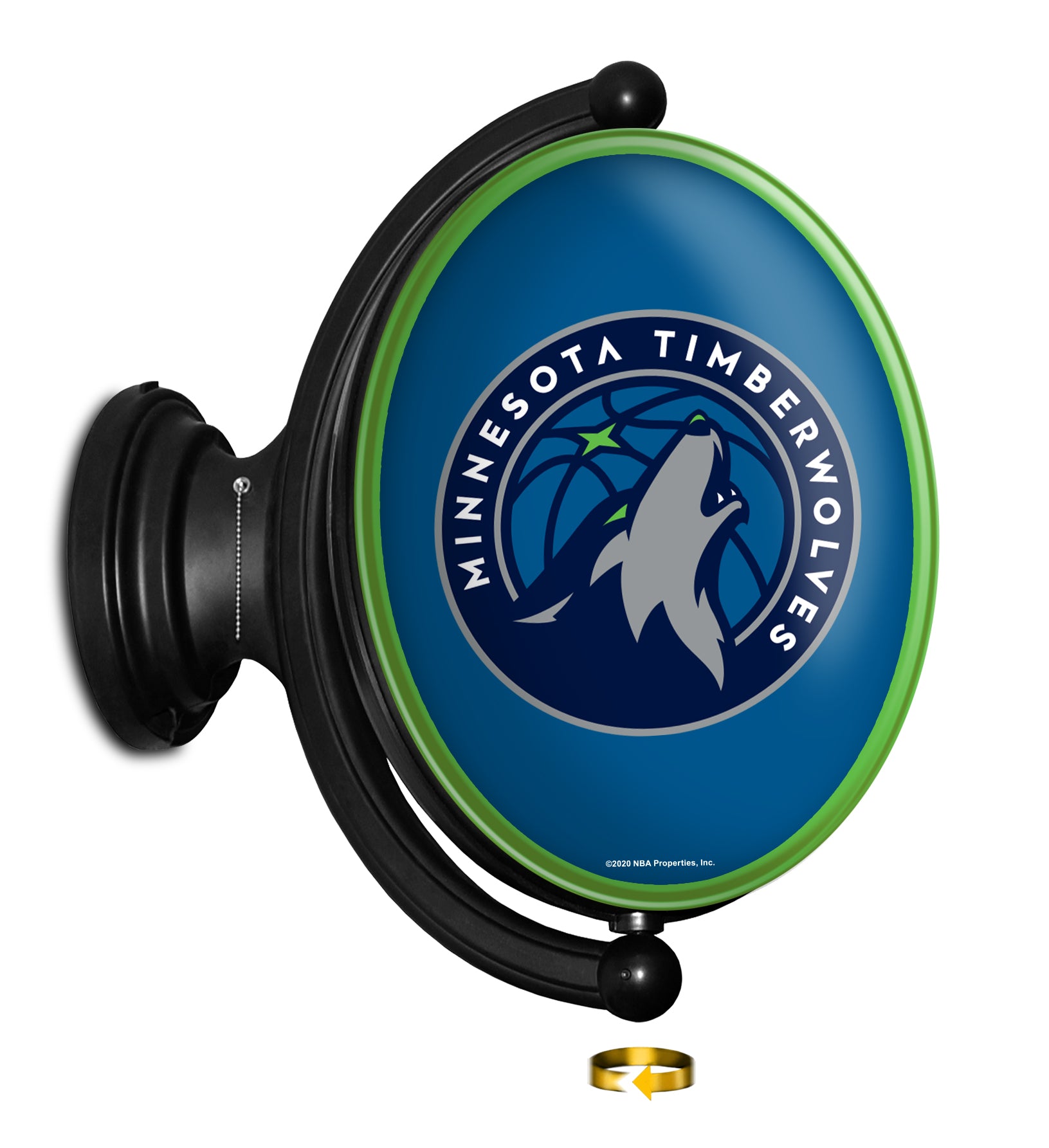 Buy NBA Minnesota Timberwolves Original Oval Rotating Lighted Wall Sign ...
