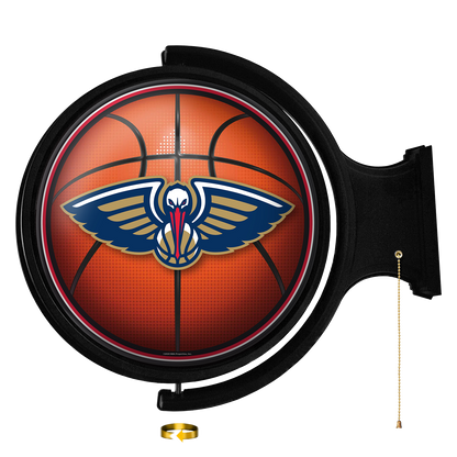 New Orleans Pelicans Round Basketball Rotating Wall Sign