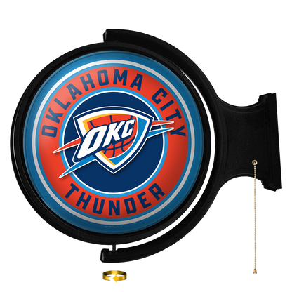 Oklahoma City Thunder Round Rotating Wall Sign