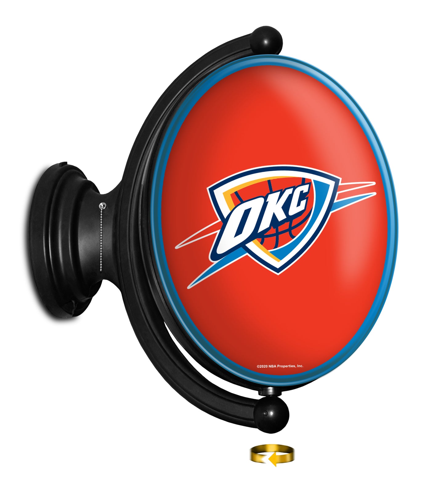 Oklahoma City Thunder Oval Rotating Wall Sign