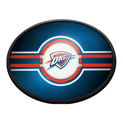 Oklahoma City Thunder Slimline Oval Lighted Wall Sign