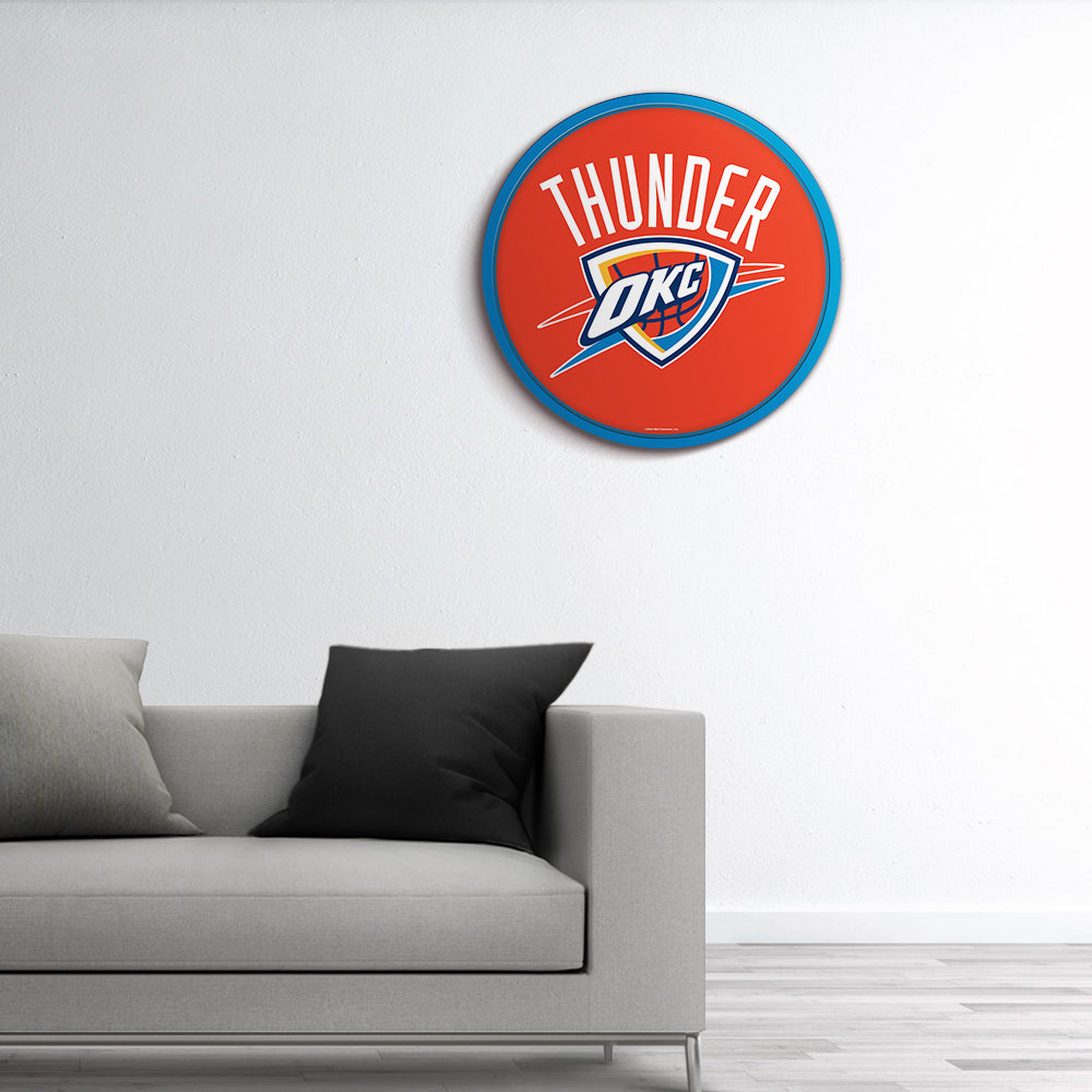 Oklahoma City Thunder Modern Disc Wall Sign Room View