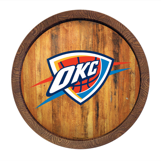 Oklahoma City Thunder Barrel Top Sign