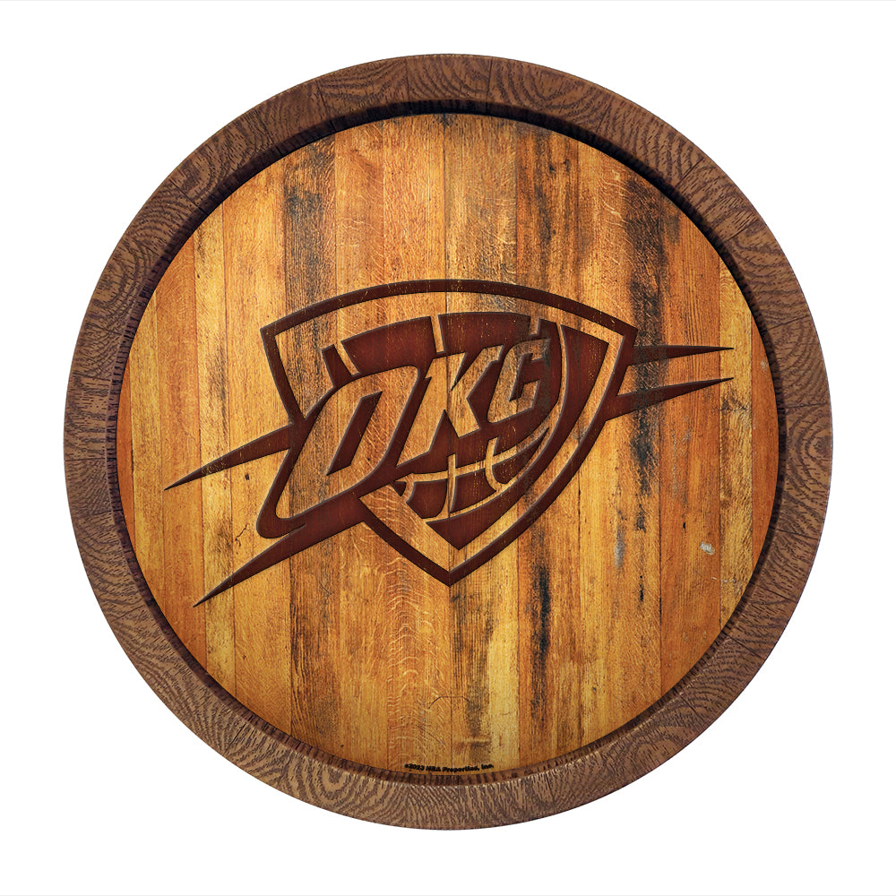 Oklahoma City Thunder Branded Barrel Top Sign