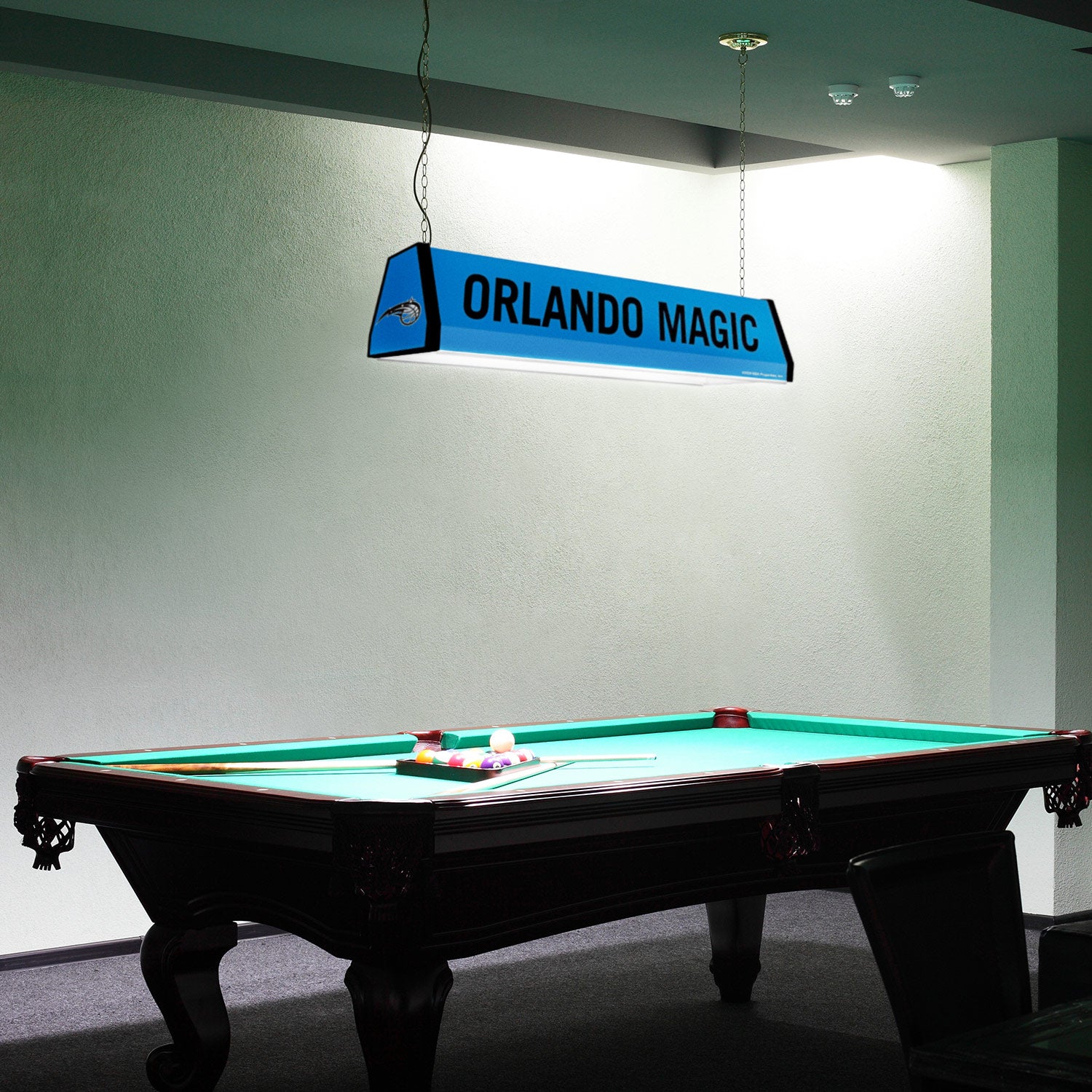 Orlando Magic Standard Pool Table Light Room View