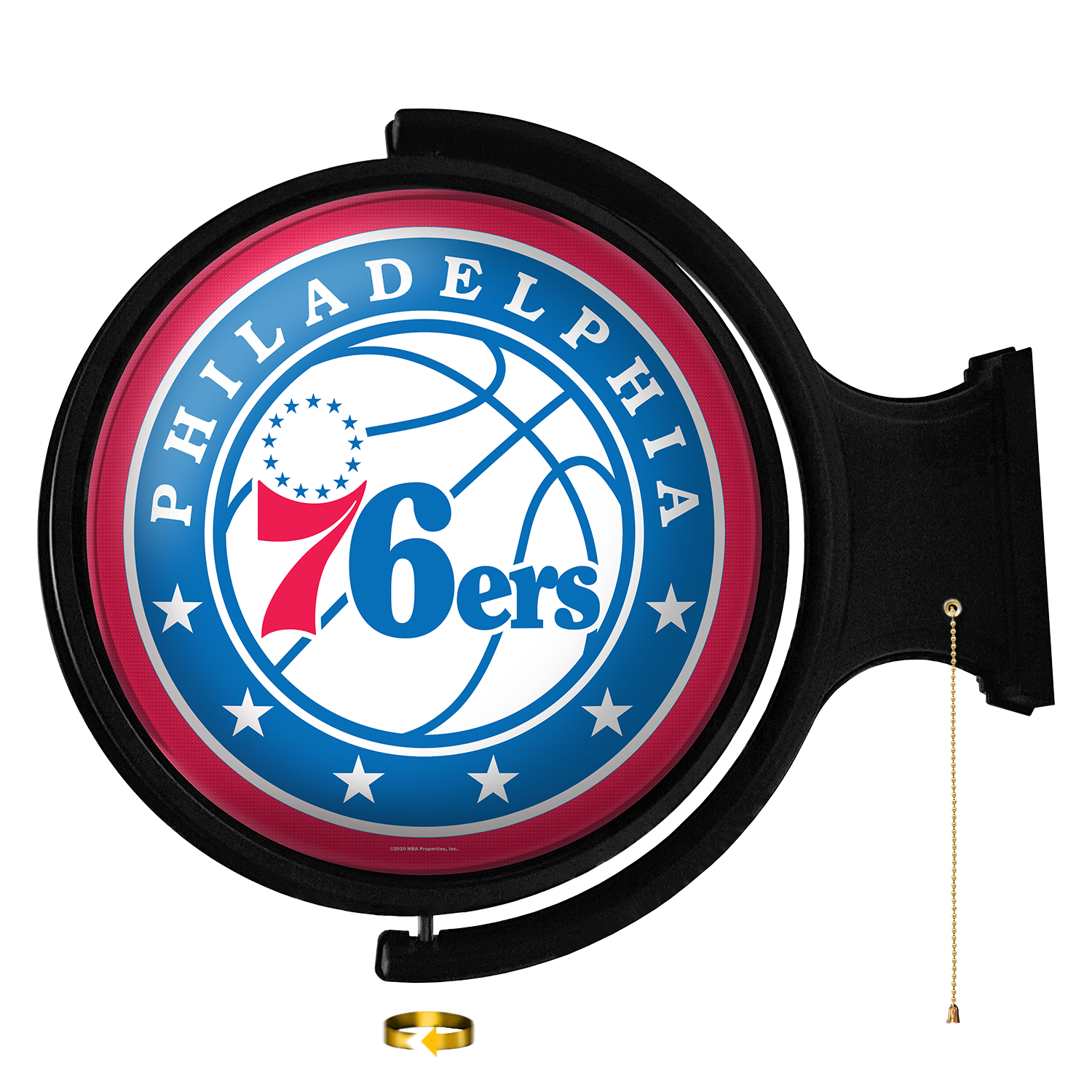 Buy NBA Philadelphia 76ers Original Round Rotating Lighted Wall Sign ...