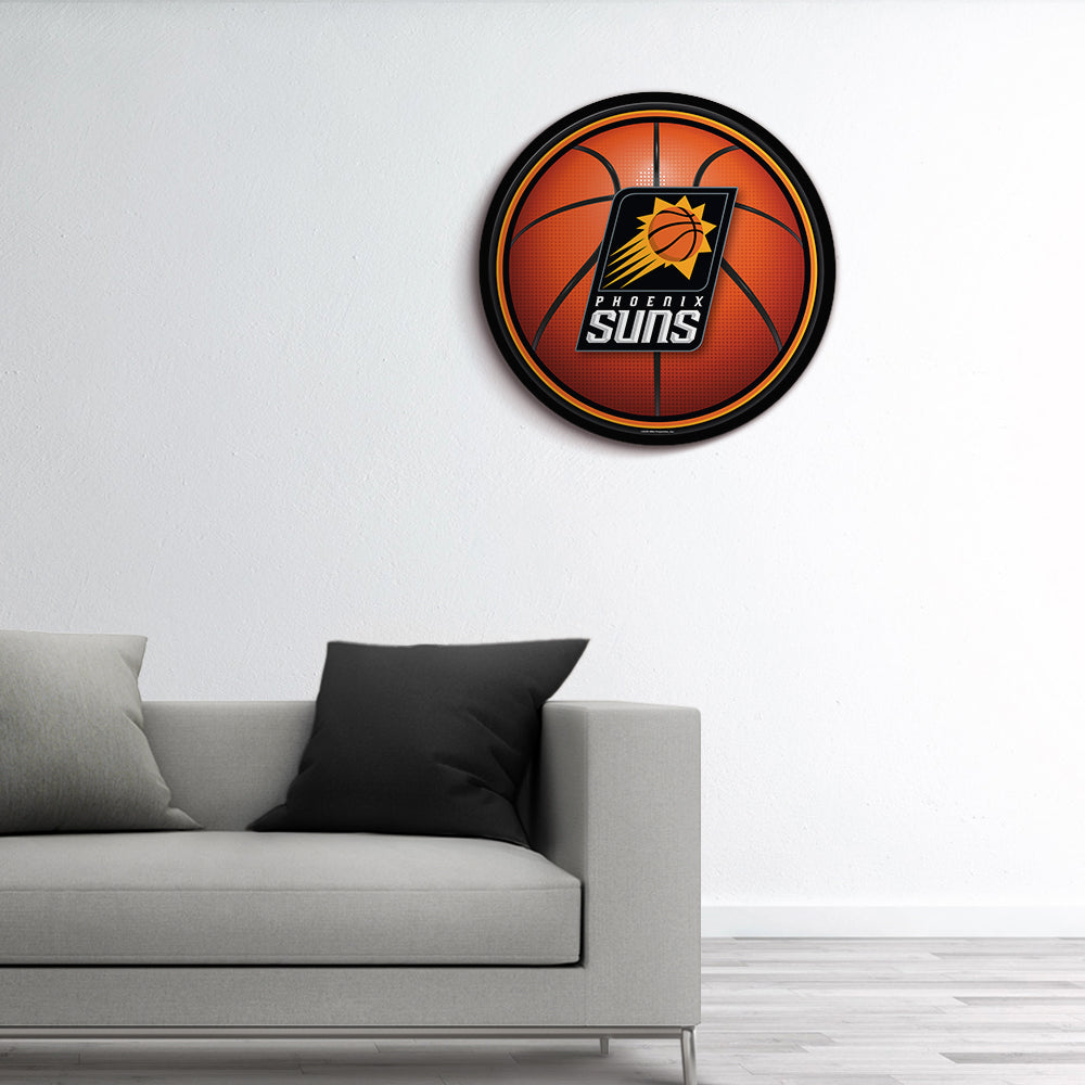 Phoenix Suns Basketball Modern Disc Wall Sign Room View