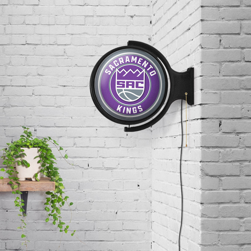 Sacramento Kings Round Rotating Wall Sign Room View