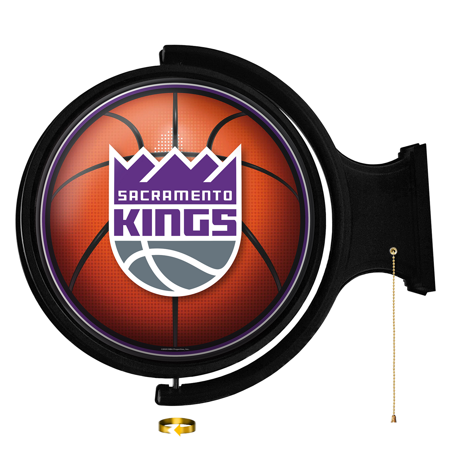 Sacramento Kings Round Basketball Rotating Wall Sign