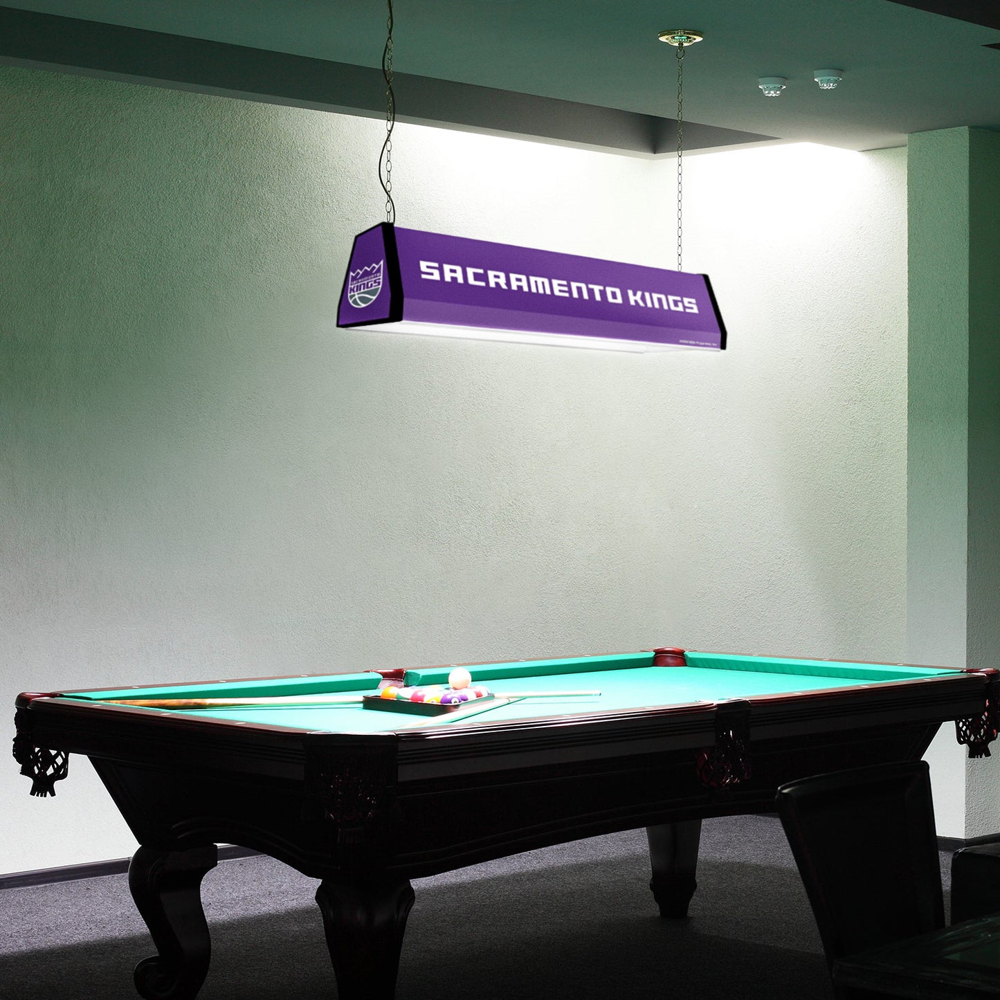 Sacramento Kings Standard Pool Table Light Room View