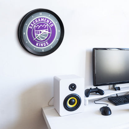 Sacramento Kings Ribbed Wall Clock Room View