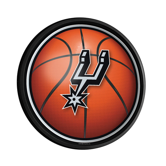 San Antonio Spurs Basketball Slimline Round Lighted Wall Sign