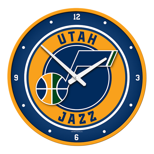 Utah Jazz Round Wall Clock