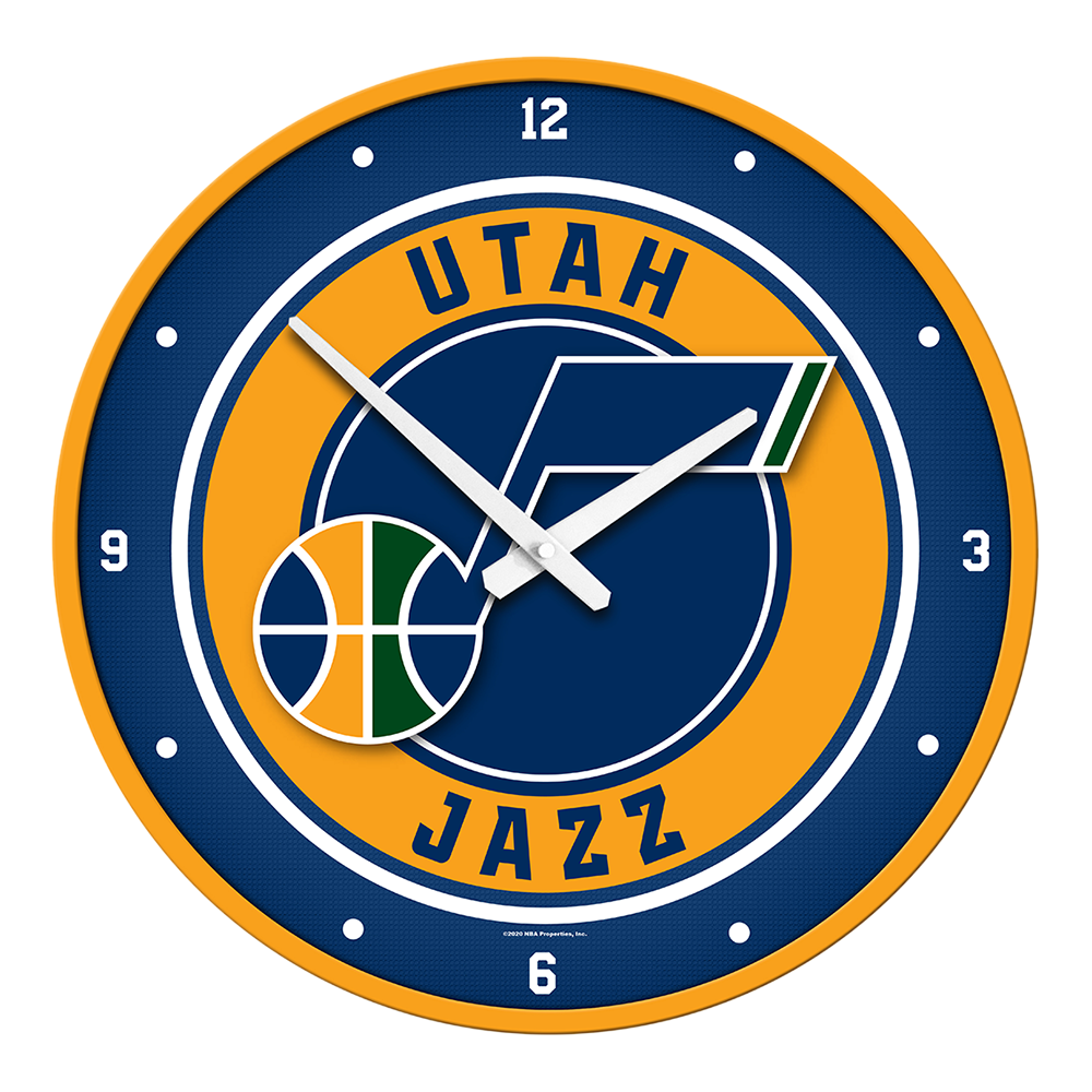 Utah Jazz Round Wall Clock