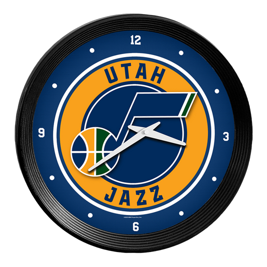 Utah Jazz Ribbed Wall Clock