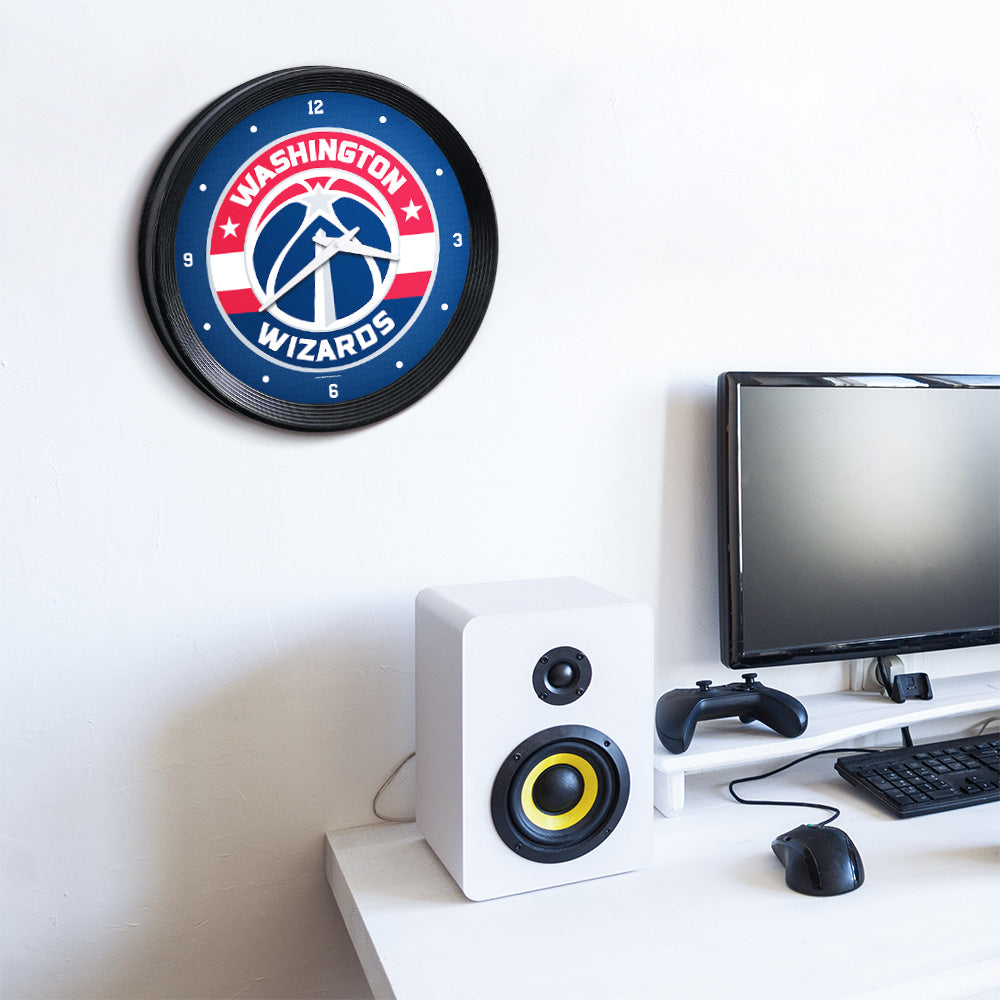 Washington Wizards Ribbed Wall Clock Room View