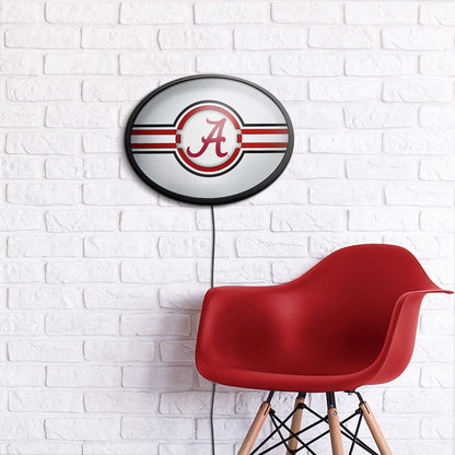 Alabama Crimson Tide Slimline Oval Lighted Wall Sign Room View