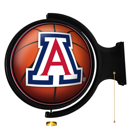 Arizona Wildcats Round Basketball Rotating Wall Sign