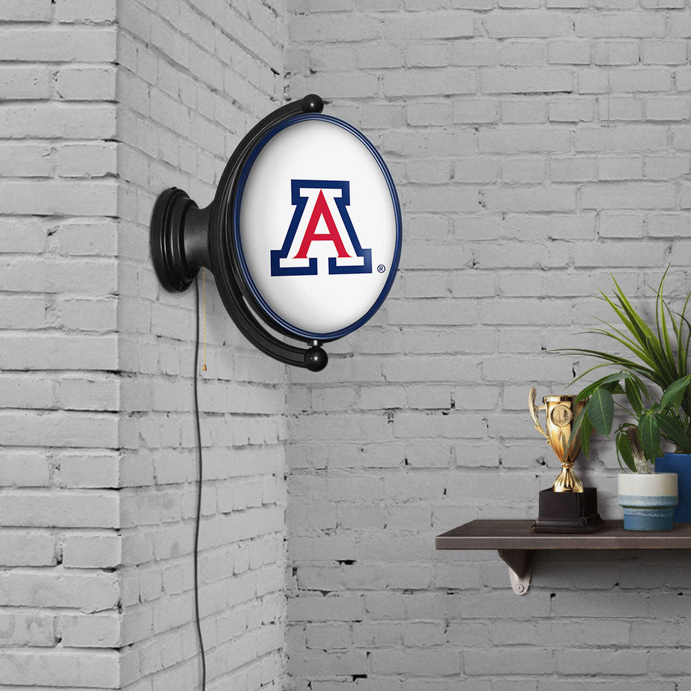 Arizona Wildcats Oval Rotating Wall Sign Room View