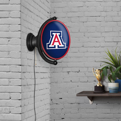 Arizona Wildcats Oval Rotating Wall Sign Room View