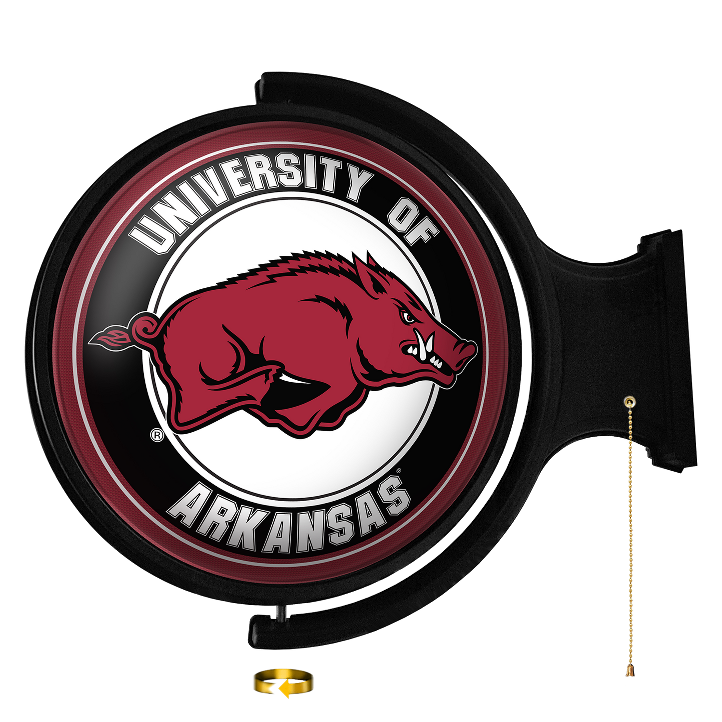 Arkansas Razorbacks Round Rotating Wall Sign