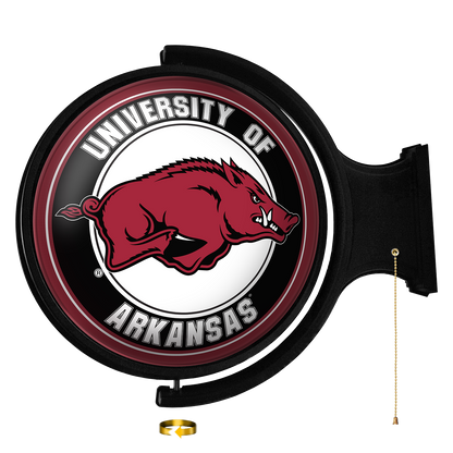 Arkansas Razorbacks Round Rotating Wall Sign