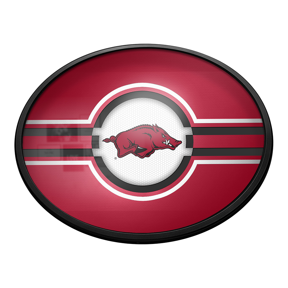 Arkansas Razorbacks Slimline Oval Lighted Wall Sign